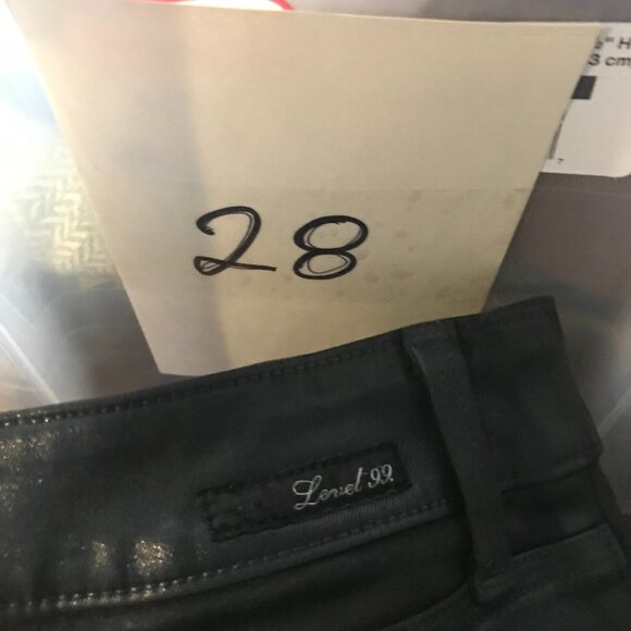 LEVEL 99 Skinny Black Ankle Pant Women 8/29 Wool Cotton Stretch Blend - Picture 13 of 13